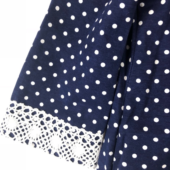 NWT Bonnie Jean Bookworm Polka Dot Navy Dress - Picture 5 of 8